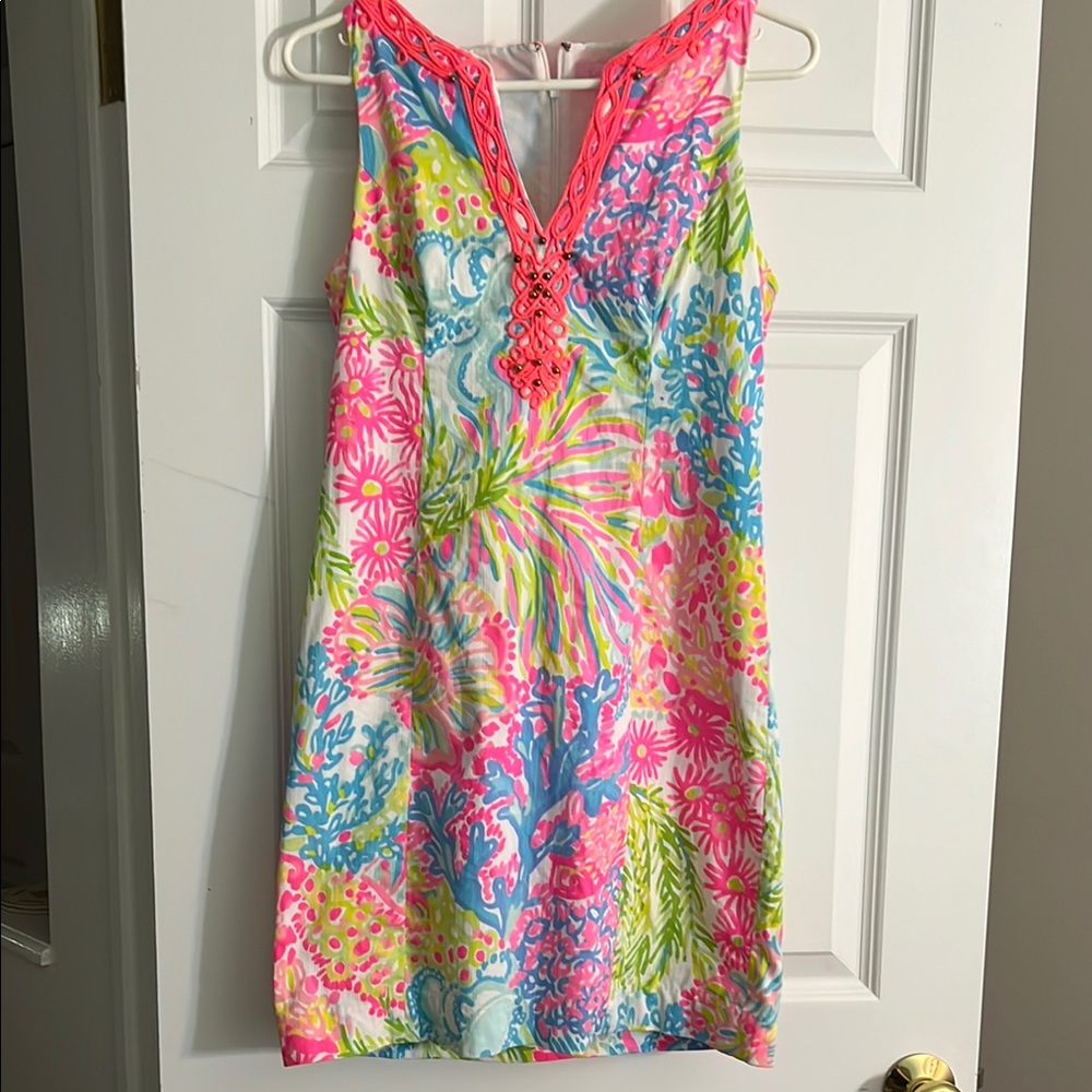 Lilly Pulitzer Pink and Blue Floral Dress